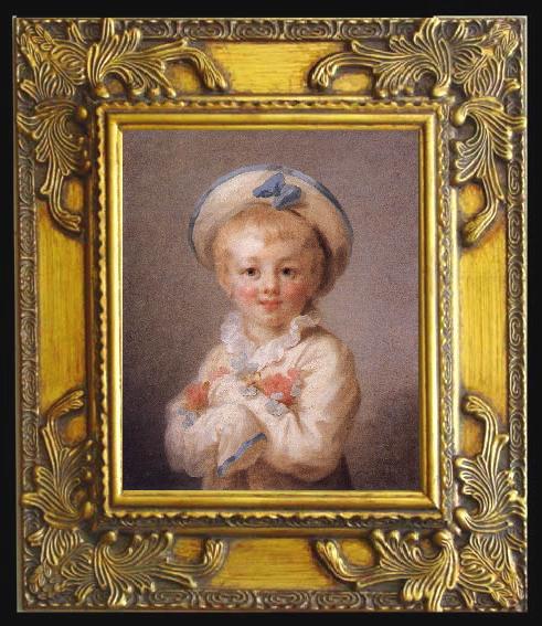 framed  Jean Honore Fragonard A Boy as Pierrot, Ta070